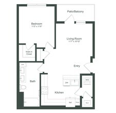 The Cline | 1 Bed | 1 Bath 4305 floor plan